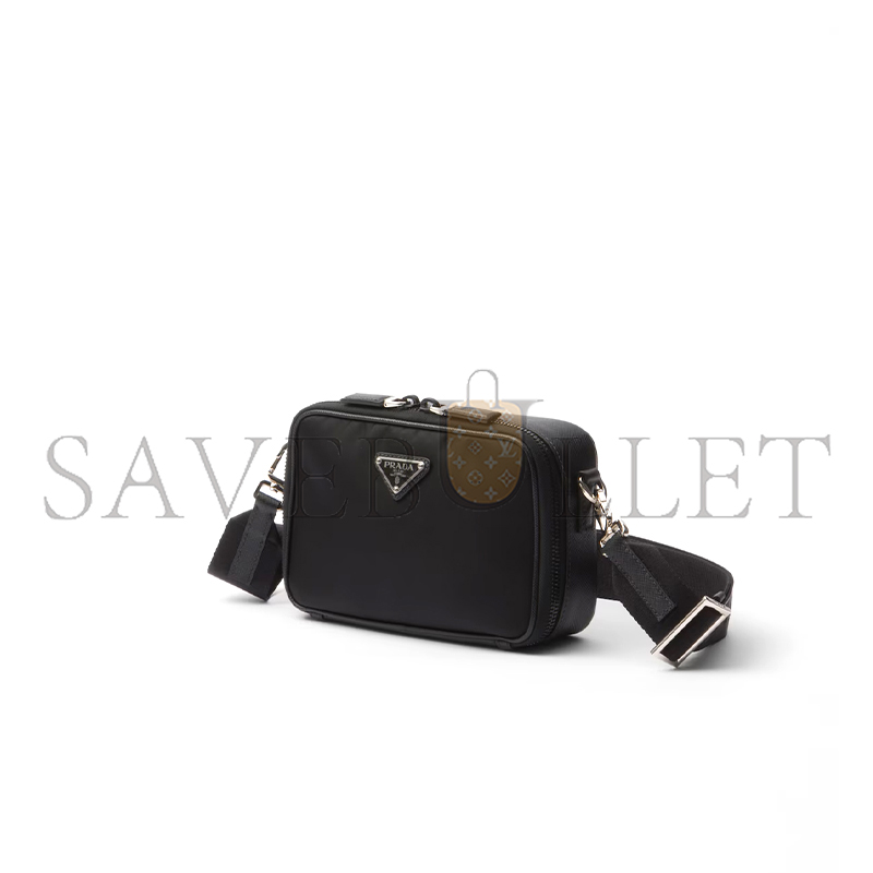 PRADA BRIQUE RE-NYLON AND SAFFIANO LEATHER BAG 2VH070 (19*12.5*5.5cm) PRADA BRIQUE RE-NYLON AND SAFFIANO LEATHER BAG 2VH070 (19*12.5*5.5cm)